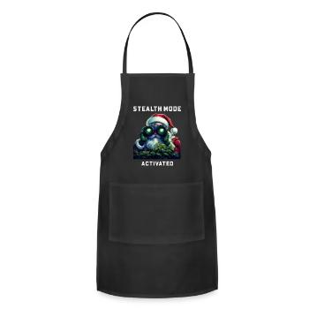 Stealth Mode Activated Camo Santa Tactical Gear - Adjustable Apron - black - Front - Julia (174cm)