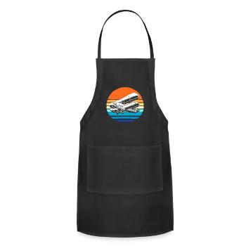 RC Plane Pilot Airplane Model - Adjustable Apron - black - Front - Julia (174cm)