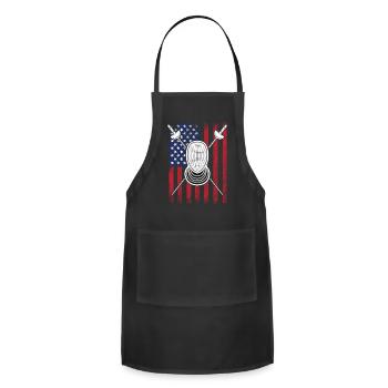 Fencing Fencing Usa Flag - Adjustable Apron - black - Front - Julia (174cm)