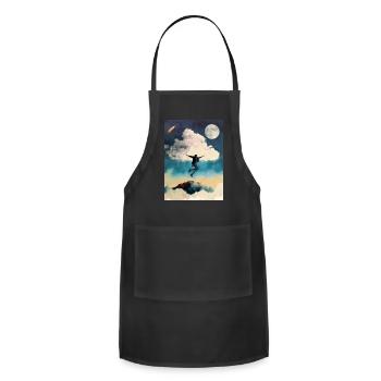 Portrait of Moonlight Dancing Among the Stars - Adjustable Apron - black - Front - Julia (174cm)