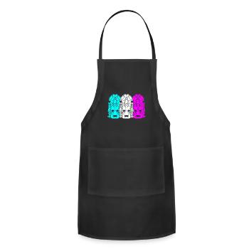 Mayan And Aztec Symbol Aztec Inca - Adjustable Apron - black - Front - Julia (174cm)
