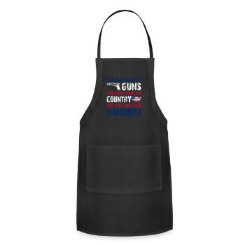 You Can't Have my Guns, You Can't Have my Country - Adjustable Apron - black - Front - Julia (174cm)