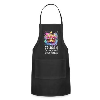 Queen Of Everything Bold Attitude Art - Adjustable Apron - black - Front - Julia (174cm)