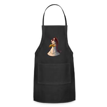 Steampunk Seagull - Adjustable Apron - black - Front - Julia (174cm)
