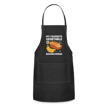 Bread Baking Banana Bread - Adjustable Apron - black - Front - Julia (174cm)