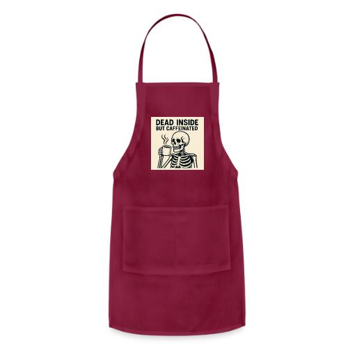 Skeleton Sipping Coffee - Adjustable Apron