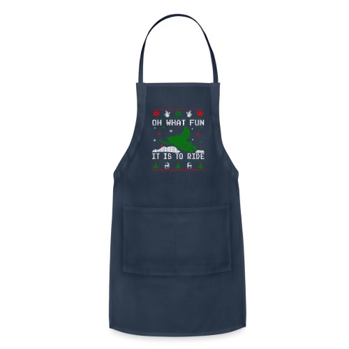 Oh What Fun Snowmobile Ugly Sweater style - Adjustable Apron