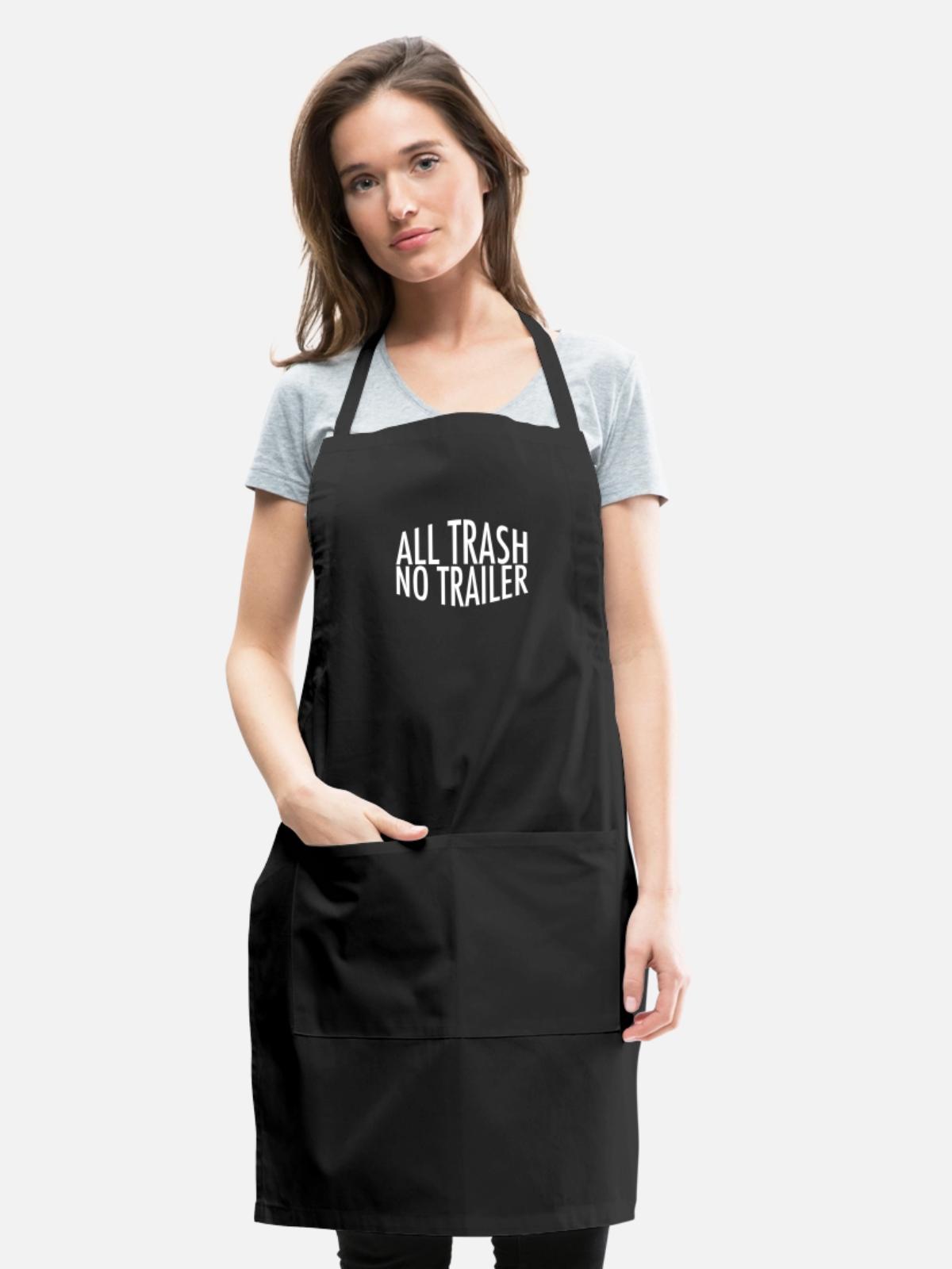 All Trash No Trailer - Adjustable Apron - black - Front - Julia (174cm)