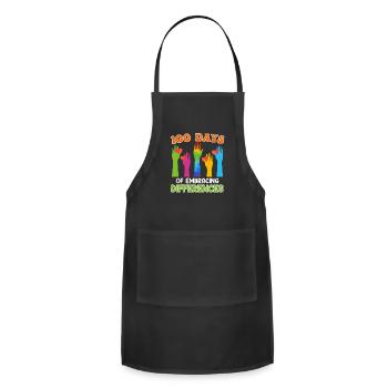 100 Days of Embracing Differences - Adjustable Apron - black - Front - Julia (174cm)