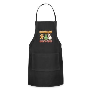 Christmas Baking Team Cookies Baking Lover - Adjustable Apron - black - Front - Julia (174cm)