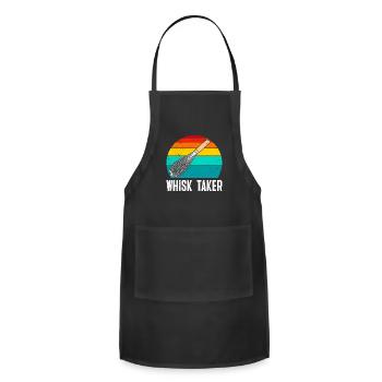 Baker Whisk Taker Whisk Baking Lover Baking Friend - Adjustable Apron - black - Front - Julia (174cm)