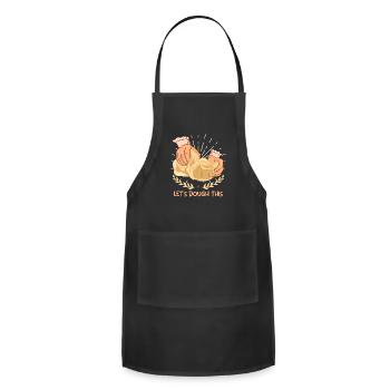 Baking Dough Let's Dough This Baking Lover - Adjustable Apron - black - Front - Julia (174cm)