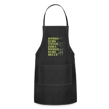 America Romeo Echo Tango India Romeo Echo - Adjustable Apron - black - Front - Julia (174cm)