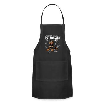 Rottweiler Owner COMPONENTS OF A CLASSIC ROTTIE - Adjustable Apron - black - Front - Julia (174cm)