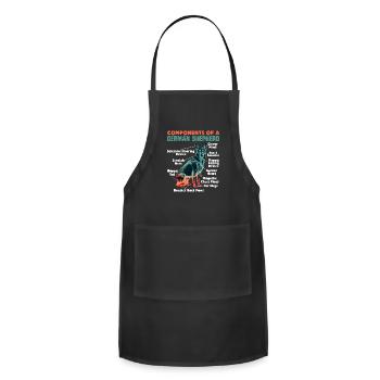Shepherd Dog COMPONENTS OF A GERMAN - Adjustable Apron - black - Front - Julia (174cm)