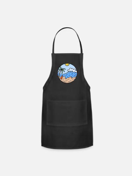 Summer Waves - Adjustable Apron - black