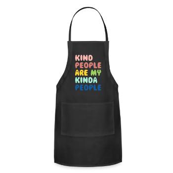 Kind People Are My Kinda People - Adjustable Apron - black - Front - Julia (174cm)
