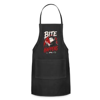 Bite Happens Tshirt - Adjustable Apron - black - Front - Julia (174cm)