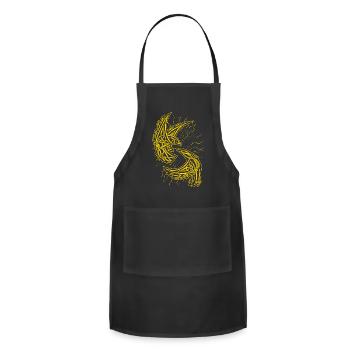 Celtic Ravens - Adjustable Apron - black - Front - Julia (174cm)