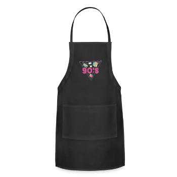 90s 90s Party 90s Music 90s Music - Adjustable Apron - black - Front - Julia (174cm)