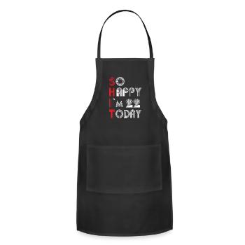 22 Birthday - Adjustable Apron - black - Front - Julia (174cm)