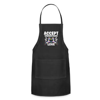 Accept Understand Love - Adjustable Apron - black - Front - Julia (174cm)