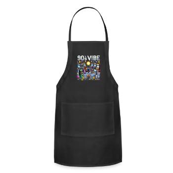 90s Vibe 90s 90s 90s Party 90s Fashion - Adjustable Apron - black - Front - Julia (174cm)