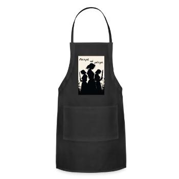 Fair is Foul and Foul is Fair Macbeth Quote - Adjustable Apron - black - Front - Julia (174cm)