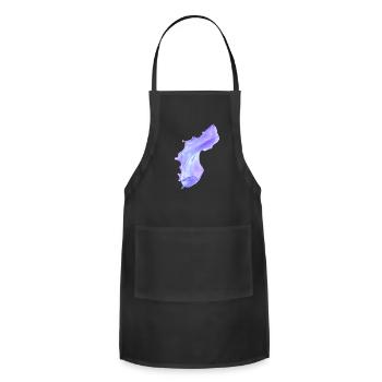 Iridescent Lavender Fluid Splash - Adjustable Apron - black - Front - Julia (174cm)