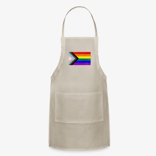 Distressed Progress LGBTQ Pride Flag - Adjustable Apron