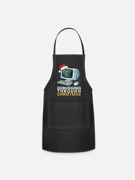 Debugging Through Christmas - Adjustable Apron - black