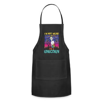 I'm Not Weird I'm A Unicorn for a Unicorn Lover - Adjustable Apron - black - Front - Julia (174cm)