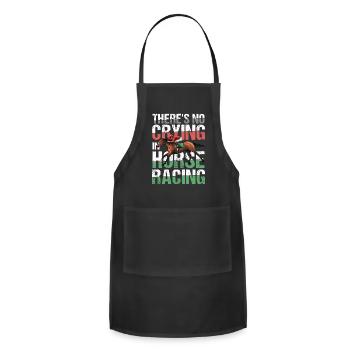 There's No Crying In Horse Racing - Adjustable Apron - black - Front - Julia (174cm)