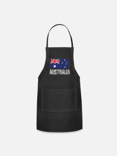 Flag Of Australia Australia Day Australia - Adjustable Apron - black