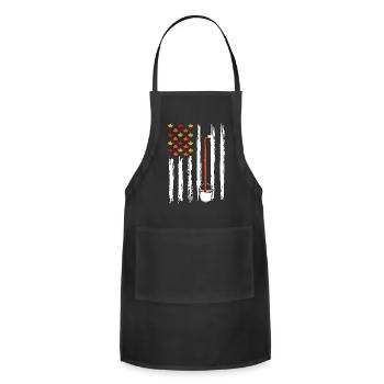 Flag Tapping Maple Tree Maple Leaf - Adjustable Apron - black - Front - Julia (174cm)