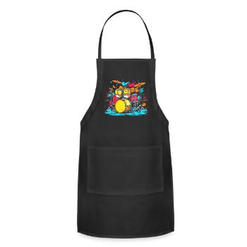 Drum Kit Portrait - Adjustable Apron - black - Front - Julia (174cm)