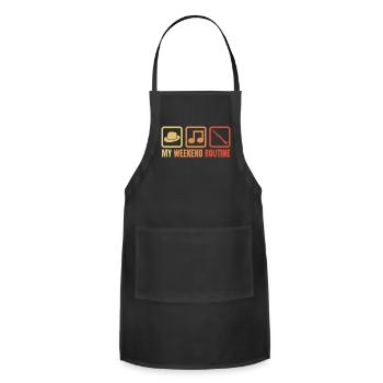 Funny Clarinetist Weekend - Adjustable Apron - black - Front - Julia (174cm)