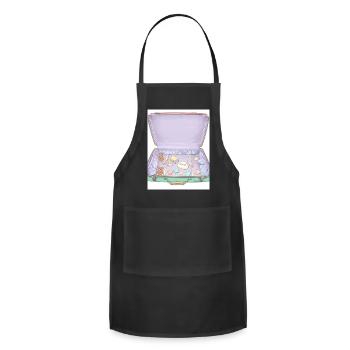 Pastel Kawaii Suitcase Scene - Adjustable Apron - black - Front - Julia (174cm)