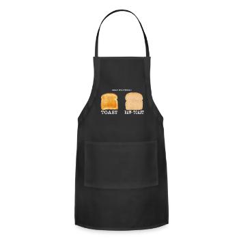 Know The Difference Toast Raw Toast - Adjustable Apron - black - Front - Julia (174cm)