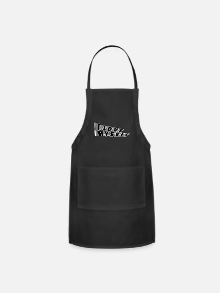 I love myself - Adjustable Apron - black