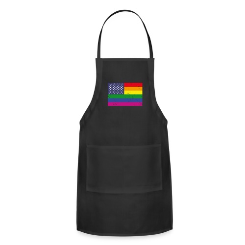 US Rainbow Flag (LGBT Stars and Rainbow Stripes) - Adjustable Apron