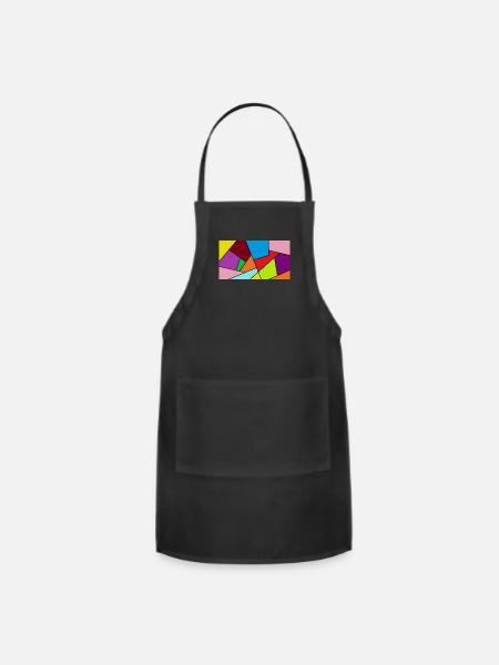 Vibrant Geometry - Adjustable Apron - black