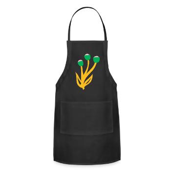 Triple Flower - Adjustable Apron - black - Front - Julia (174cm)