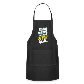 Being normal never goal - Adjustable Apron - black - Front - Julia (174cm)