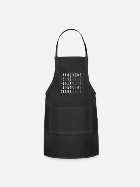 Intelligence Is The Ability To Adapt To Change - Adjustable Apron - black