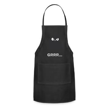 funny cat - Adjustable Apron - black - Front - Julia (174cm)
