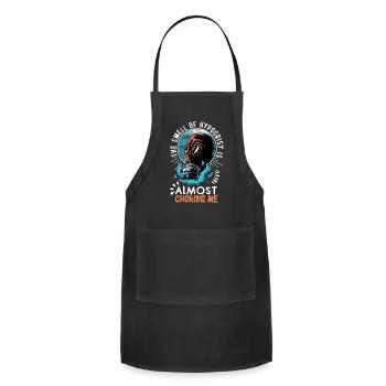 Someone chokes from the smell of hypocrisy - Adjustable Apron - black - Front - Julia (174cm)