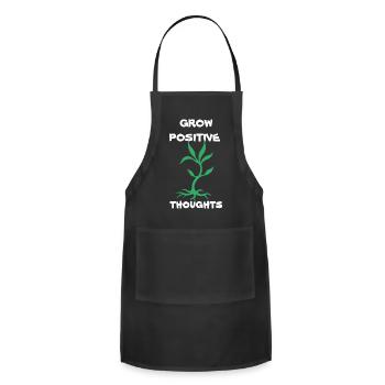 grow positive thoughts - Adjustable Apron - black - Front - Julia (174cm)