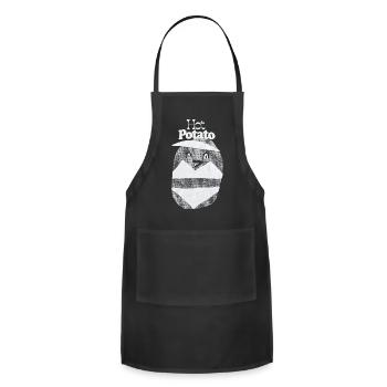 Hot Potato Glitter Eggpot - Adjustable Apron - black - Front - Julia (174cm)