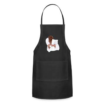 Girlie Morning & Coffee Design - Adjustable Apron - black - Front - Julia (174cm)